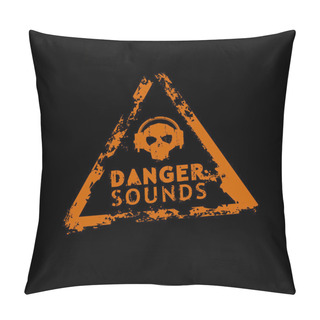Personality  Danger Sound Vector Rubber Stamp Pillow Covers