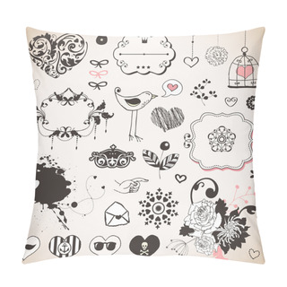 Personality  Set Of Hand Drawn Elements Pillow Covers