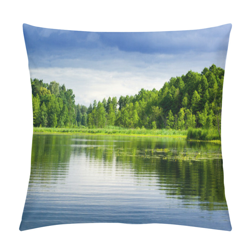Personality  Lake and forest. pillow covers