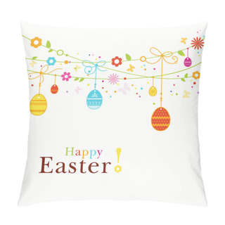 Personality  Colorful Happy Easter Border Pillow Covers