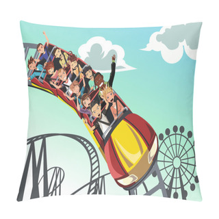 Personality  Riding Roller Coaster Pillow Covers