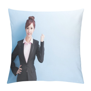 Personality  Business Woman Showing  Fist Pillow Covers
