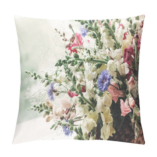 Personality  Wildflowers In Wicker Basket Pillow Covers