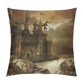 Personality  Fantasy Landscape With A Castle Pillow Covers