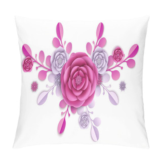 Personality  Vector Peony Blossom And Abstract Florals Pattern Pillow Covers