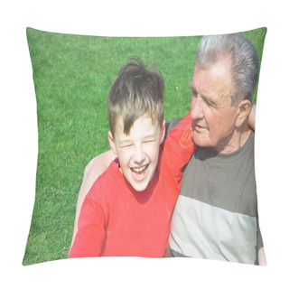 Personality  Grandfather With Grandson Pillow Covers