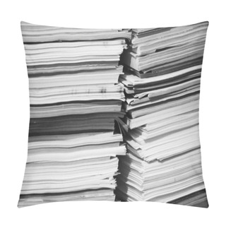 Personality  A Tall Pile Of Papers, Documents & Magazines Pillow Covers