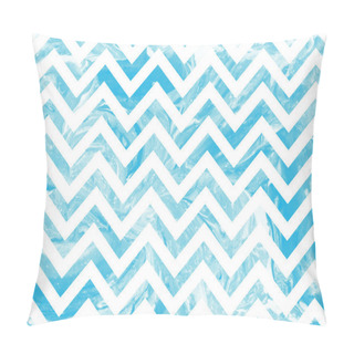 Personality  Watercolor Blue Marble Stripes Background, Chevron. Pillow Covers