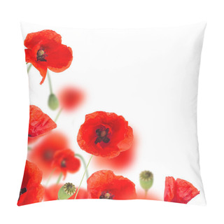 Personality  Beautiful Poppy Background, Close-up. Pillow Covers