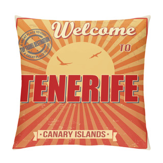 Personality  Tenerife, Canary Islands Vintage Poster Pillow Covers