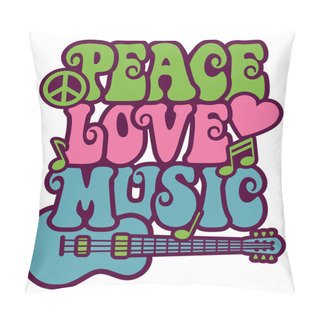 Personality  Peace Love Music Pillow Covers