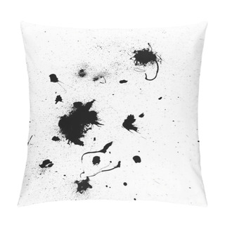 Personality  Black Ink Splashes And Splatters Pillow Covers