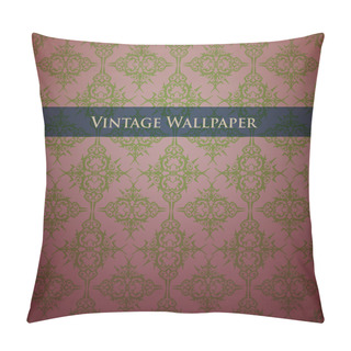 Personality  Vintage Wallpaper Background. Vector Illustration.  Pillow Covers