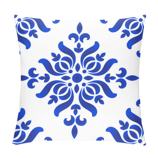 Personality  Blue And White Decorative Floral Pattern Pillow Covers