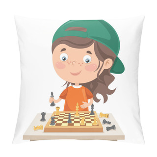 Personality  Cartoon Character Playing Chess Game Pillow Covers