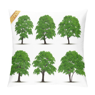 Personality  Beautiful Tree On A White Background Pillow Covers