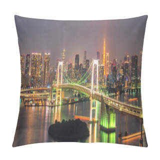 Personality  Tokyo Tower And Rainbow Bridge In Japan Pillow Covers