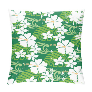 Personality  Grunge Hibiscuses Label Pillow Covers