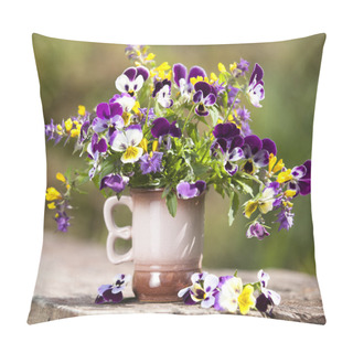 Personality  Spring Flowers  Pansies Pillow Covers