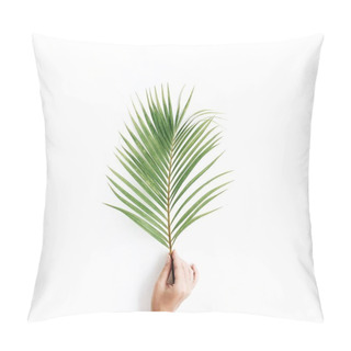 Personality  Palm Leaf In Girls Hand Pillow Covers