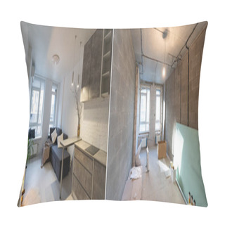 Personality  Comparison Of A Room In An Apartment Before And After Renovation New House Pillow Covers