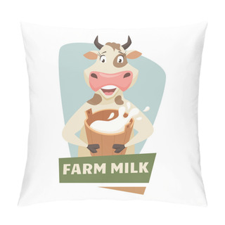 Personality  Cow With Milk Pillow Covers