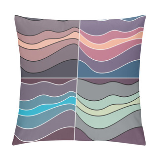 Personality  Colorful Wave Patterns Pillow Covers
