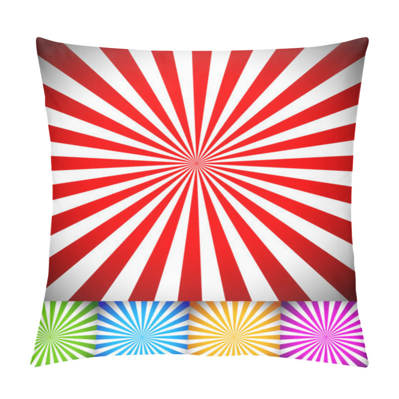 Personality  Rays Or Starburst Background Set. Pillow Covers