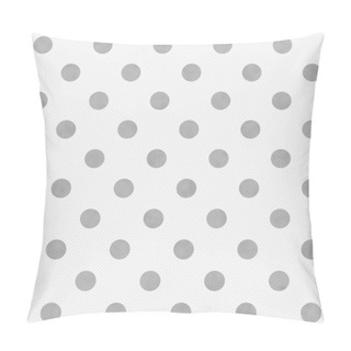 Personality  Gray And White Large Polka Dots Pattern Repeat Background Pillow Covers