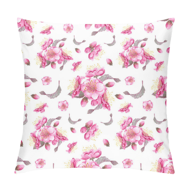 Personality  Watercolor sakura pattern. pillow covers