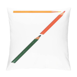 Personality  Number 9 Isolated On A White Background  Part Of An According Here Available Alphabet Set Compiled Of Photographs Of Used Color Pencils Pillow Covers
