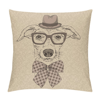 Personality  Fashion Portrait Of Funny Doggy Pillow Covers
