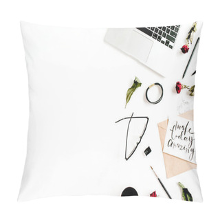 Personality  Inspirational Quote On Working Desk Pillow Covers