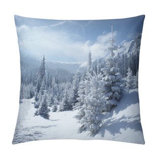 Personality  Winter Scenery With Snowy Walley Pillow Covers