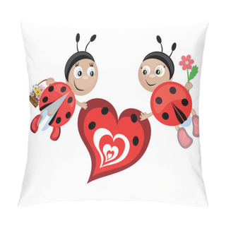 Personality  Insects With Heart Pillow Covers