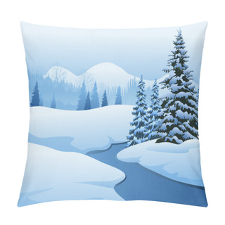Personality  Beautiful Winter Landscape Pillow Covers