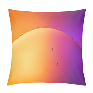 Personality  Beautiful Abstract Background From Mixed Water And Oil In Orange, Red And Purple Color Pillow Covers