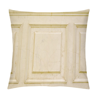 Personality  Vintage Wall. Decorative Wall Moulding. Cracked Marble Background. Pillow Covers