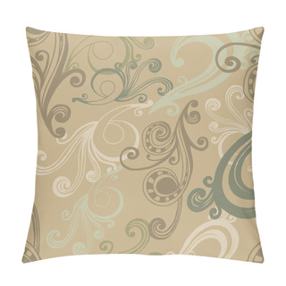 Personality  Green Curlicues Seamless Pattern Pillow Covers