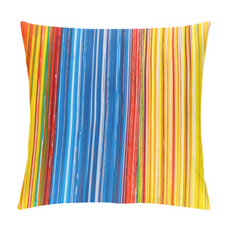 Personality  Abstract Colorful Background With Paint Brushstrokes, Panoramic Shot Pillow Covers