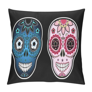 Personality  Two Sugar Skulls Pillow Covers