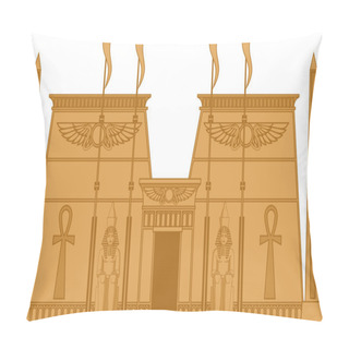 Personality  Egiptian Temple Pillow Covers