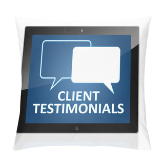 Personality  Tablet Client Testimonials Pillow Covers