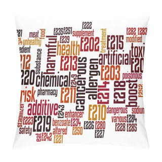 Personality  Preservatives Word Cloud Concept 4 Pillow Covers