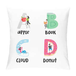 Personality  Alphabet Letters A To D Pillow Covers