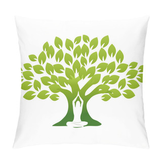 Personality  Yoga And Tree Pillow Covers