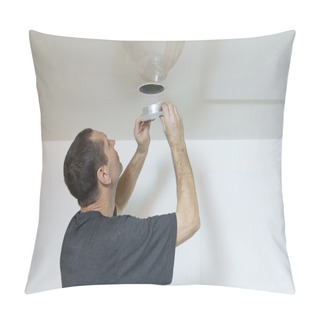 Personality  Electricians Neatly Sets Spotlight On Suspended Ceilings. Pillow Covers