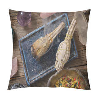 Personality  Burning White Sage Incense Pillow Covers