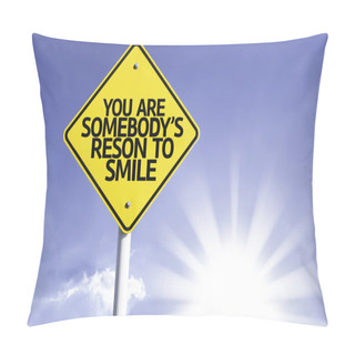 Personality  You Are Somebody's Reason To Smile Road Sign Pillow Covers