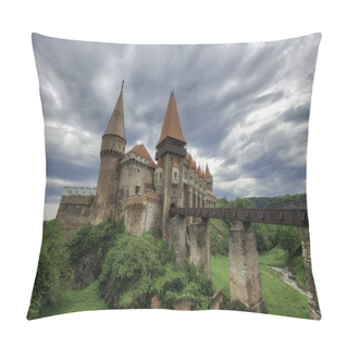 Personality  Corvin Castle In Hunedoara, Romania, Taken In May 2019 Pillow Covers